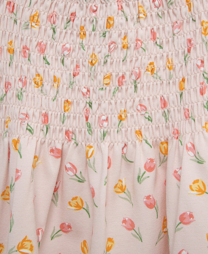 Pink Tulip Knit Dress & Pink Cardigan Set
