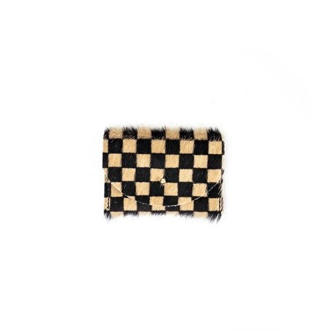 Primecut – Tan Check Cowhide Card Holder