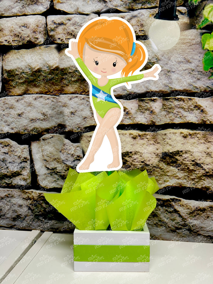 Red Gymnast Birthday Theme | Gym Centerpiece Decoration | Gymnastics Party | Gymnastics Theme | Gymnast Acrobatics Decoration | Gym INDIVIDUAL
