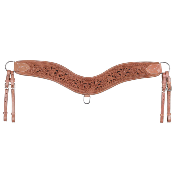 Showman Floral Tooled Tripping Collar