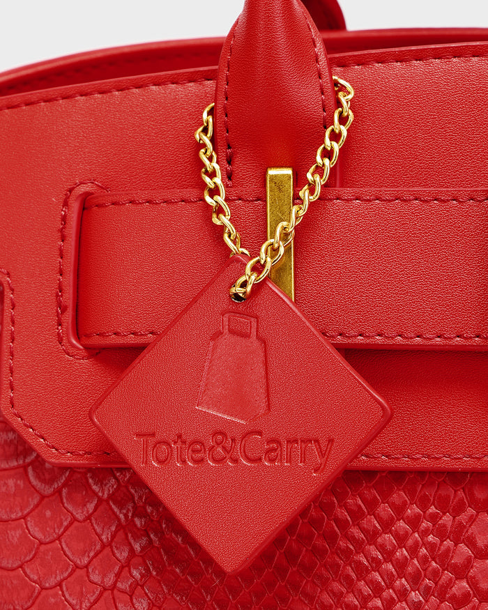 Signature Luxury Prosper Tote In Red