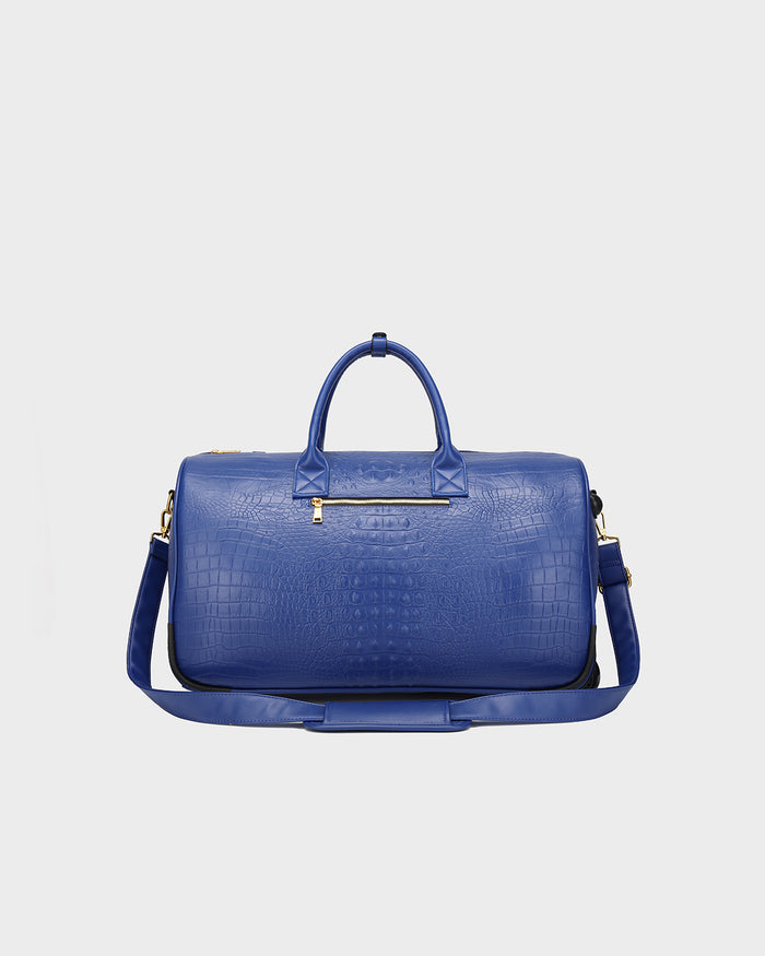 Statement Traveler Rolling Duffle Set in Royal Blue