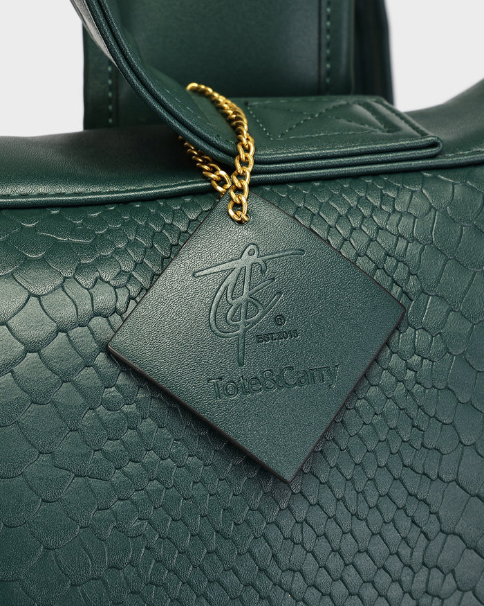 Statement Weekender Backpack in Emerald Green