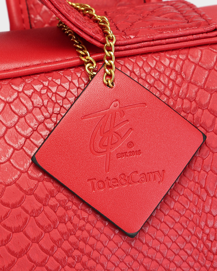 Statement Weekender Backpack in Red