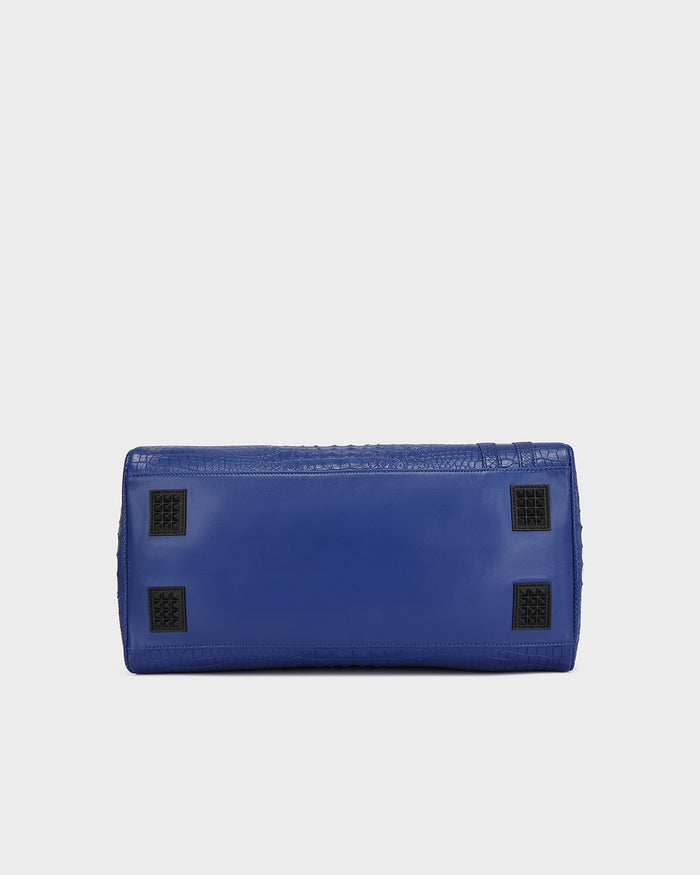 Statement Weekender Duffle Bag in Royal Blue