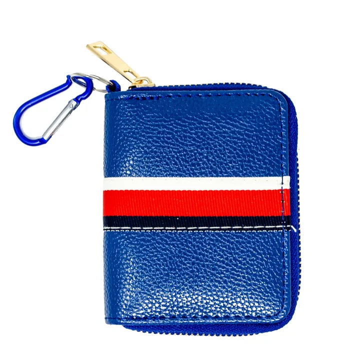 Striped Leather Wallet