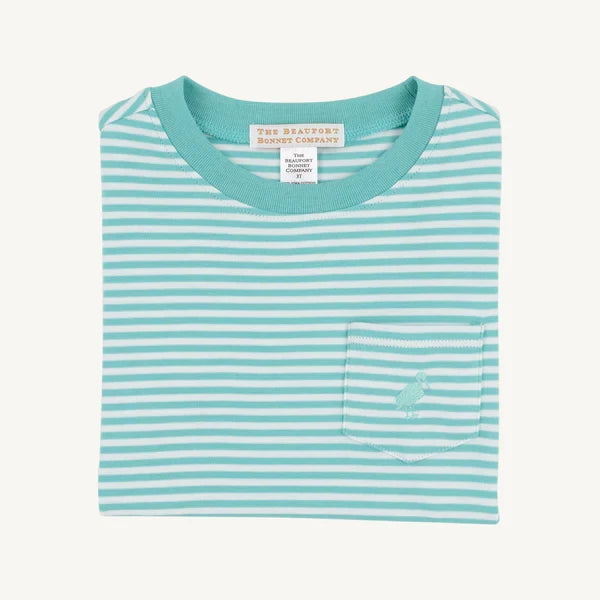 TBBC Carter Crewneck Turks Teal Stripe