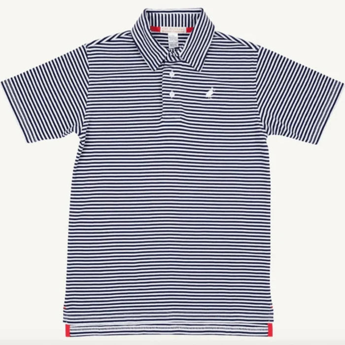 TBBC Prim & Proper Polo Nantucket Navy Stripe