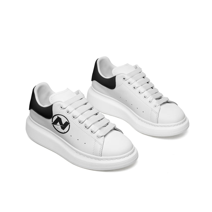 Unisex Non Slip Faux Leather Sneakers – Lace Up Comfort