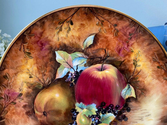 Vintage Raymond Everill Evesham Dinner Plate Hand Painted in England at Duckwells