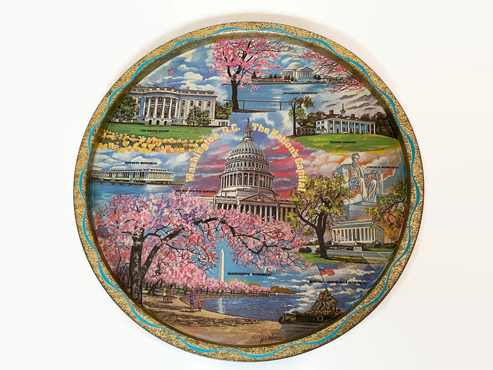 Vintage Washington DC Souvenir Metal Tray at Duckwells