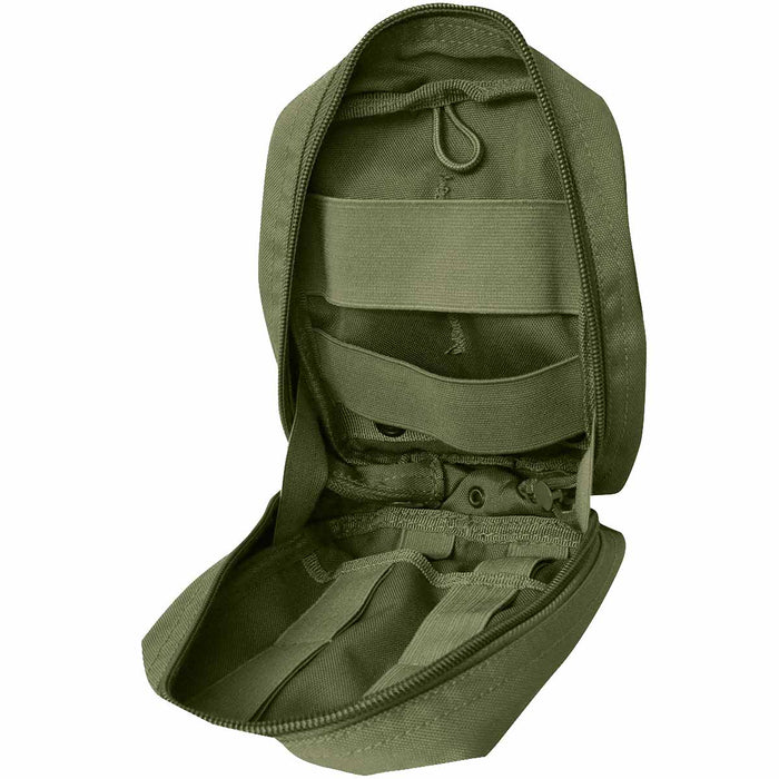 viper lazer medium pouch unzipped green