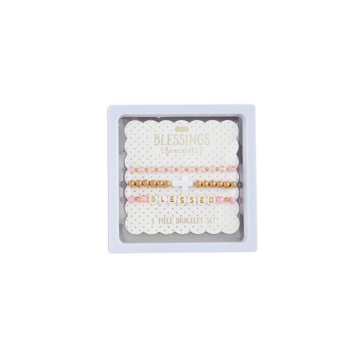 White Cross Beaded Bracelets