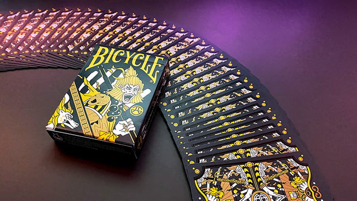 PlayingCardDecks.com-Wukong Destruction Grey Bicycle Playing Cards