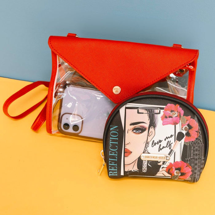 2 PIECE COSMETIC POUCH CROSSBODY