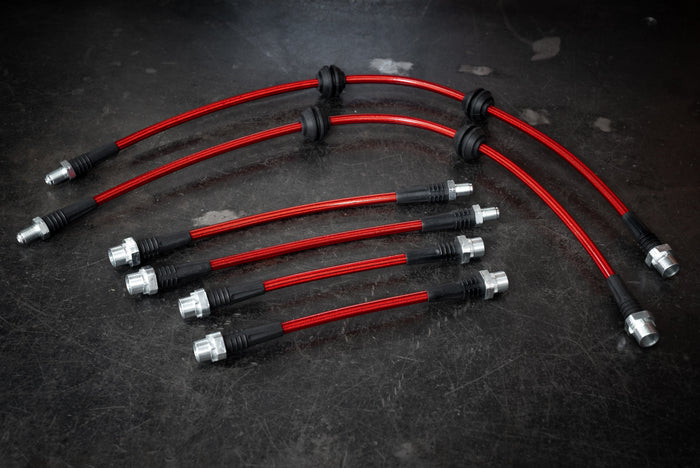 2008-2009 BMW E82 128i 135i Stainless Steel Complete 6 Brake Line Kit - DOT Compliant-Brake and Clutch Lines-grip-drift-No clutch line-Garagistic-bmw