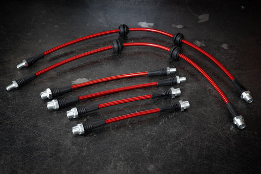 2008-2009 BMW E82 128i 135i Stainless Steel Complete 6 Brake Line Kit - DOT Compliant-Brake and Clutch Lines-grip-drift-No clutch line-Garagistic-bmw