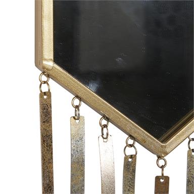 Mirror 43322 Gold Mini Mirror with Metal Tassels - 3 shapes Uma