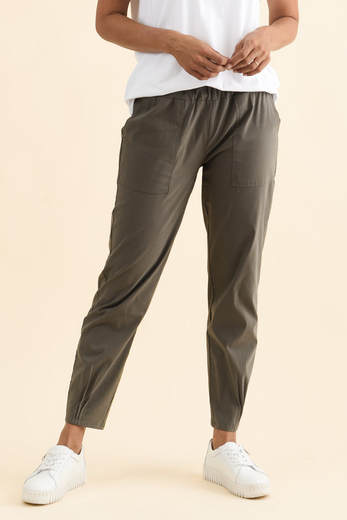 Air-Lite Olive Stretch Pocket Pants