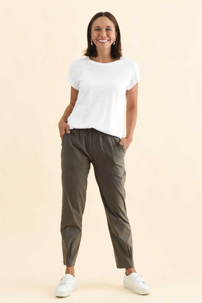 Air-Lite Olive Stretch Pocket Pants