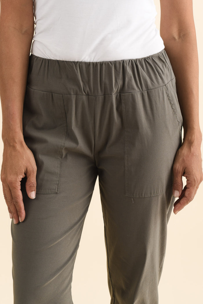 Air-Lite Olive Stretch Pocket Pants