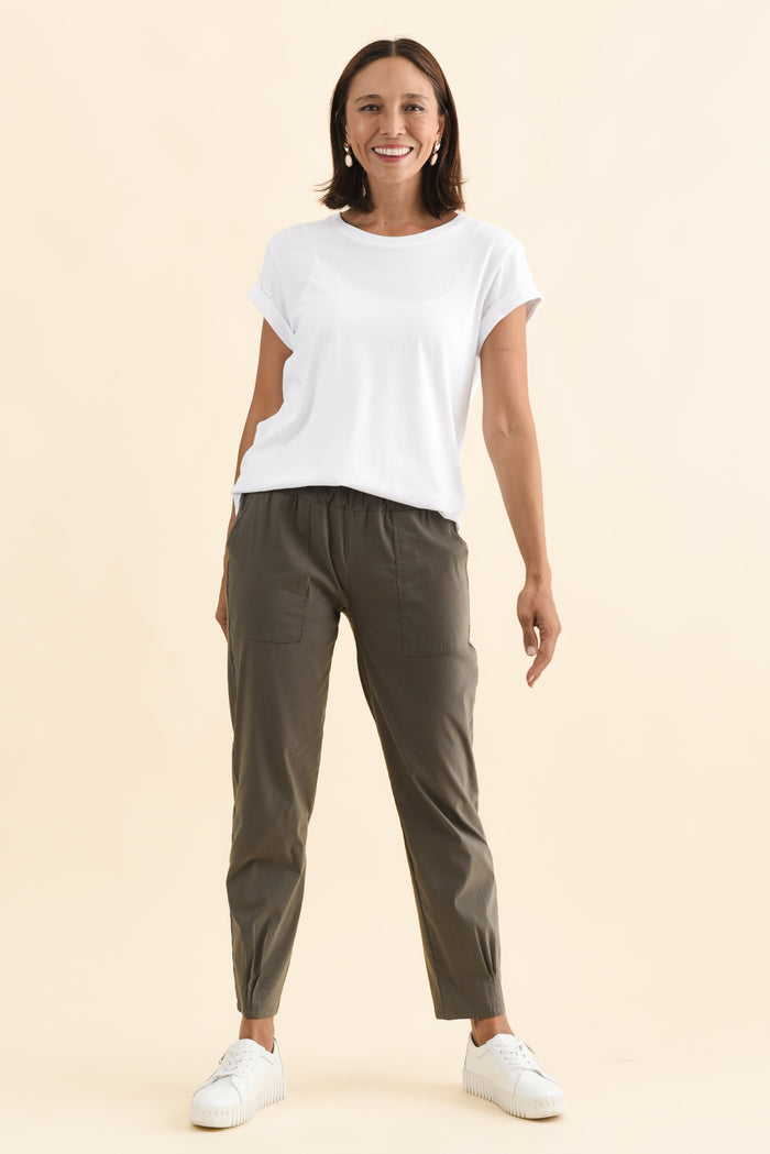 Air-Lite Olive Stretch Pocket Pants