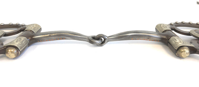 AJ Tack Dee Ring Snaffle Bit with Cross Concho