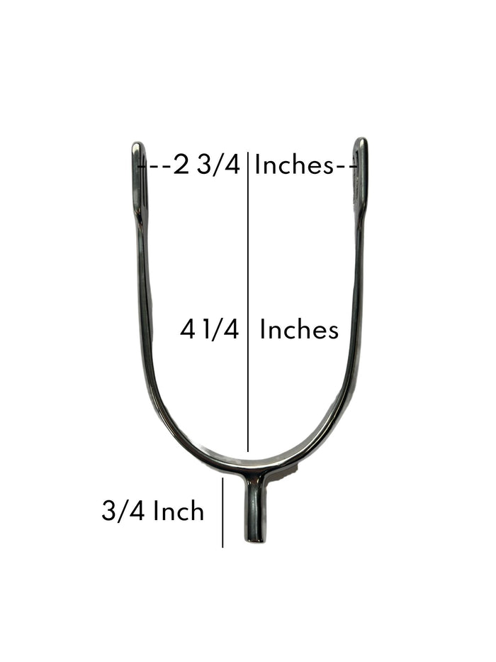 AJ Tack Men's Stainless Steel Prince of Wales English Spurs
