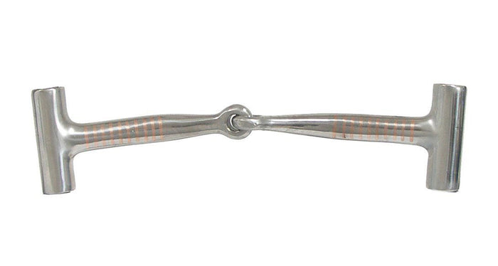 AJ Tack Horse Reiner Training Bit Short Shank Sweet Iron Snaffle with Copper Inlay