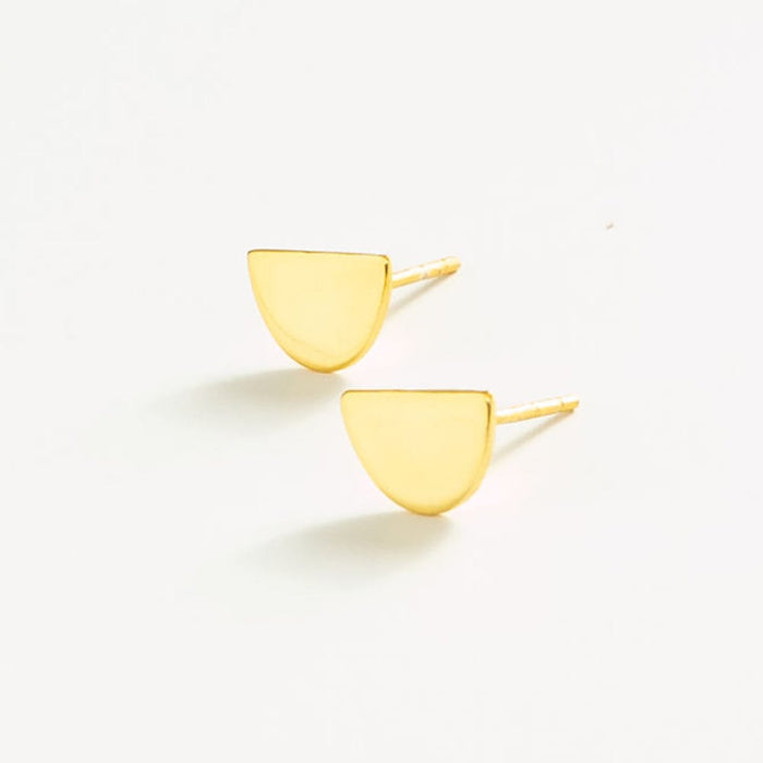 Alice Half Circle Post Earrings Brass