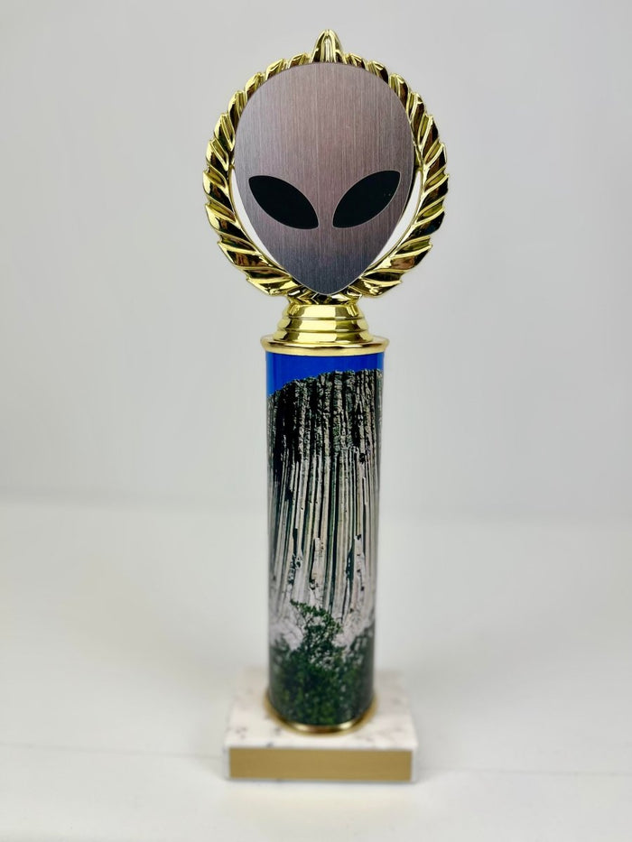 Alien Vector Cut Logo Custom Column Trophy - Schoppy's Since 1921