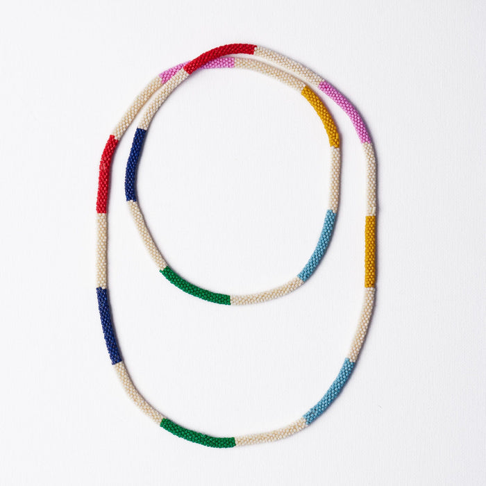 Allie Seed Bead Long Necklace Multi Single Strand