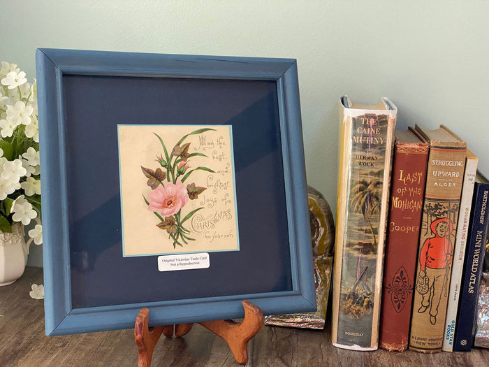 Antique Framed Christmas Trade Card at Duckwells