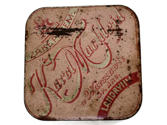 Antique Polish Candy Tin Karol Machlejd Warsaw at Duckwells