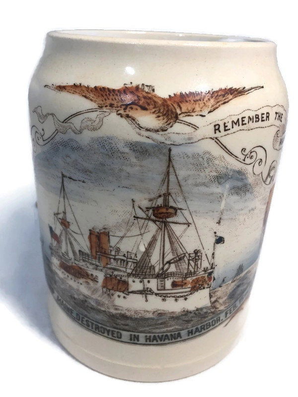 Antique Remember the Maine Mug at Duckwells