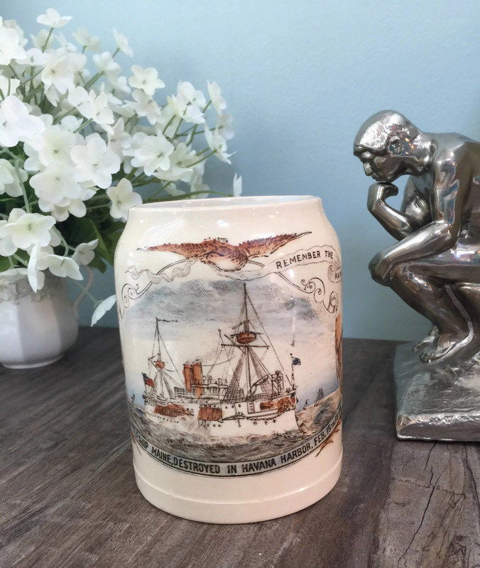 Antique Remember the Maine Mug at Duckwells