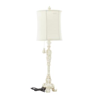 Table Lamp Antique White Coastal Buffet Lamp 31 Inches Tall LightStoreUSA