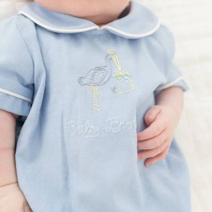 Baby Brother Embroidered Bubble