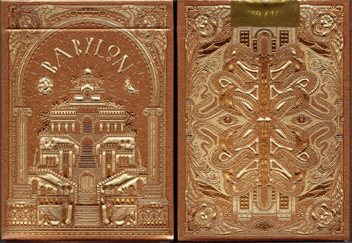 PlayingCardDecks.com-Babylon Golden Wonders Foiled Playing Cards TPCC