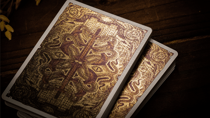 PlayingCardDecks.com-Babylon Golden Wonders Foiled Playing Cards TPCC
