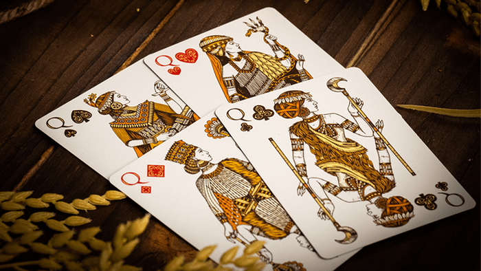 PlayingCardDecks.com-Babylon Golden Wonders Foiled Playing Cards TPCC