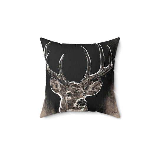 "Backlit Buck" Square Pillow.