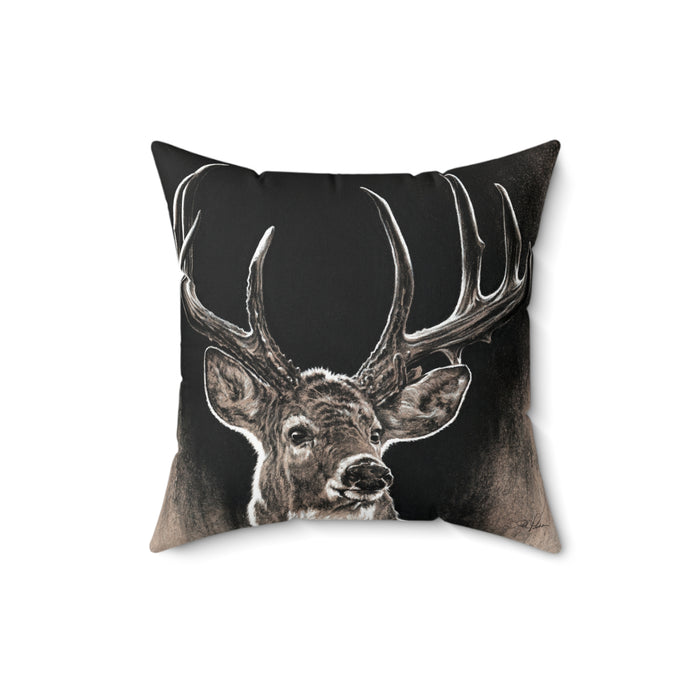 "Backlit Buck" Square Pillow.