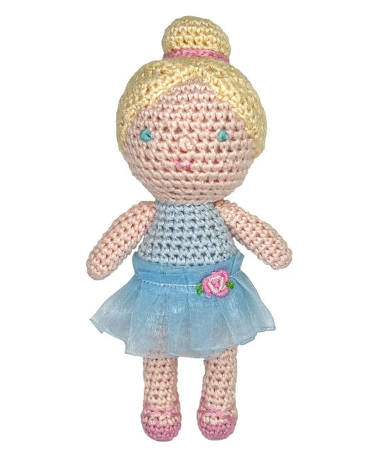 Ballerina Bamboo Crochet Rattle