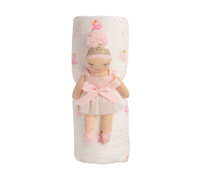 Ballerina Swaddle and Rattle