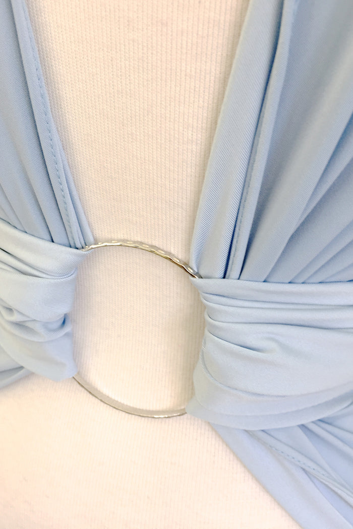 Diane Kroe Silver Bangle Bracelet with a Sash