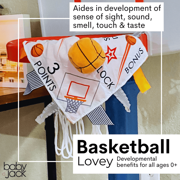 Basketball Baby Learning Lovey Tag Stroller Toy