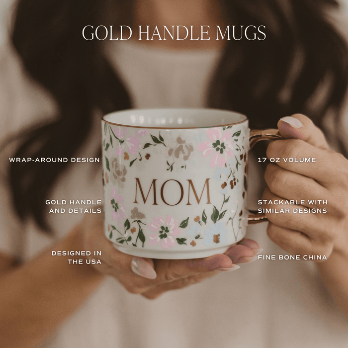 Best Mom Ever Coffee Mug (gold handle)