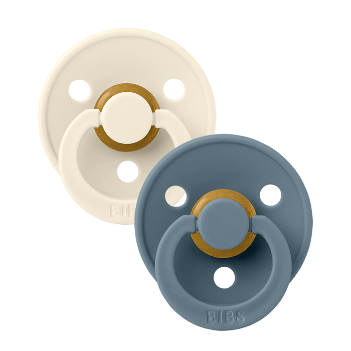 BIBS 2 Pack Round Natural Rubber Pacifier