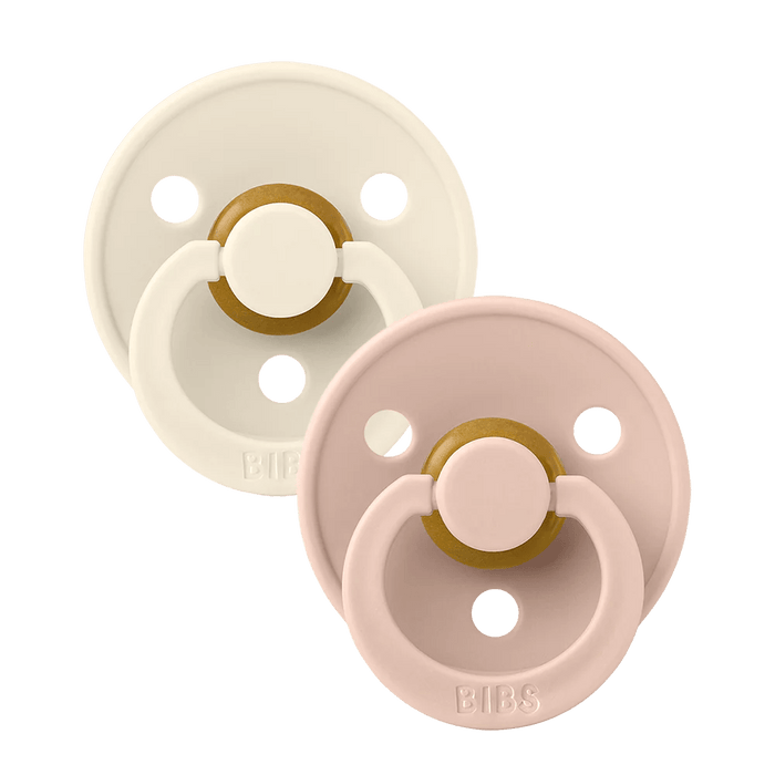 BIBS 2 Pack Round Natural Rubber Pacifier
